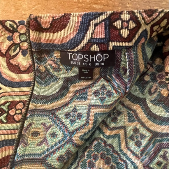 Topshop multicolour fitted mini tapestry skirt - Picture 6 of 12